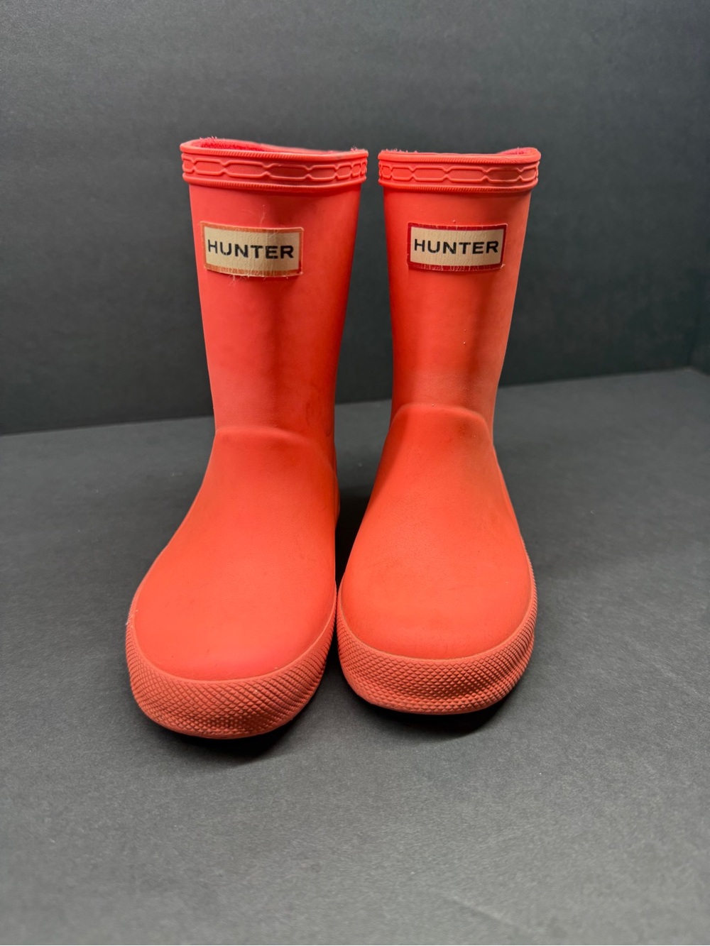 Hunter Kids Waterproof Red Rain Boots